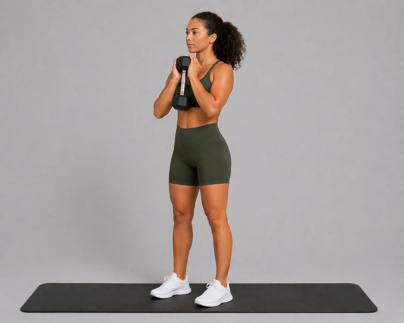 Goblet squat start position