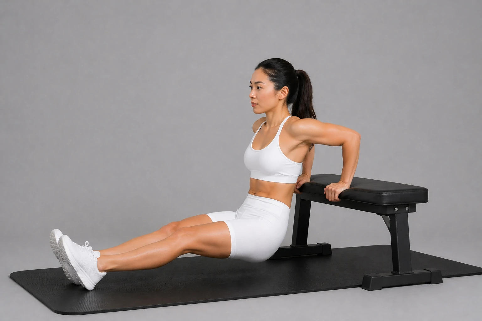 Tricep dip chair lowered position
