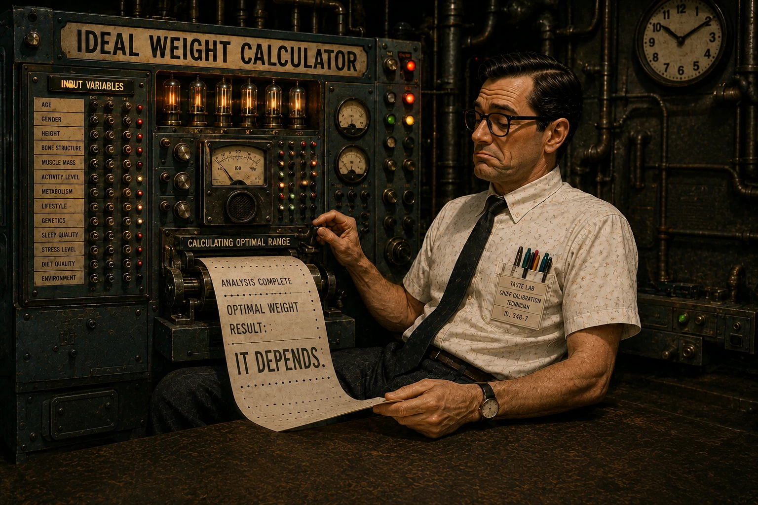 Illustration showing that weight and BMI are only rough health indicators, not a complete measure of individual health
